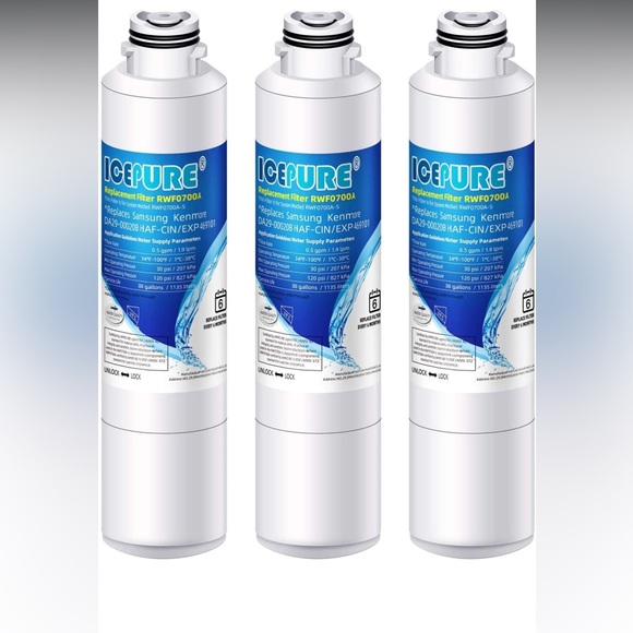 ICEPURE RWF0700A Water Filter Replacement for Samsung DA29-00020B,‎ 3PACK - Picture 1 of 6